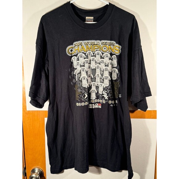 2005 Chicago White Sox World‎ Series Champions MLB Baseball Shirt Black XXL - Picture 1 of 8